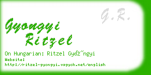 gyongyi ritzel business card